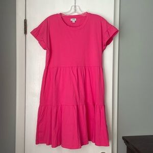 J. Crew Factory Pink Trapeze Dress, Size M